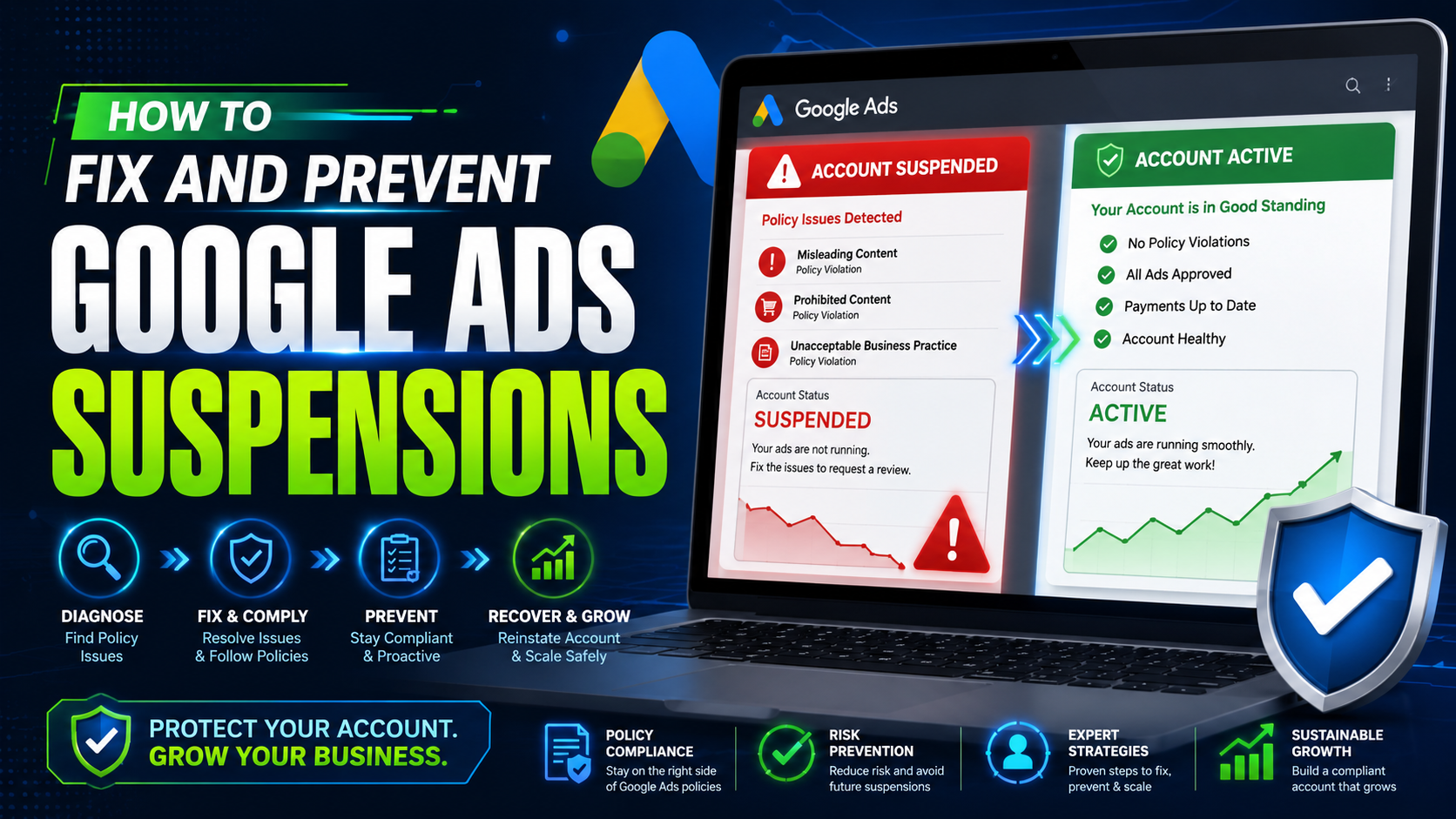 How to Fix and Prevent Google Ads Suspensions
